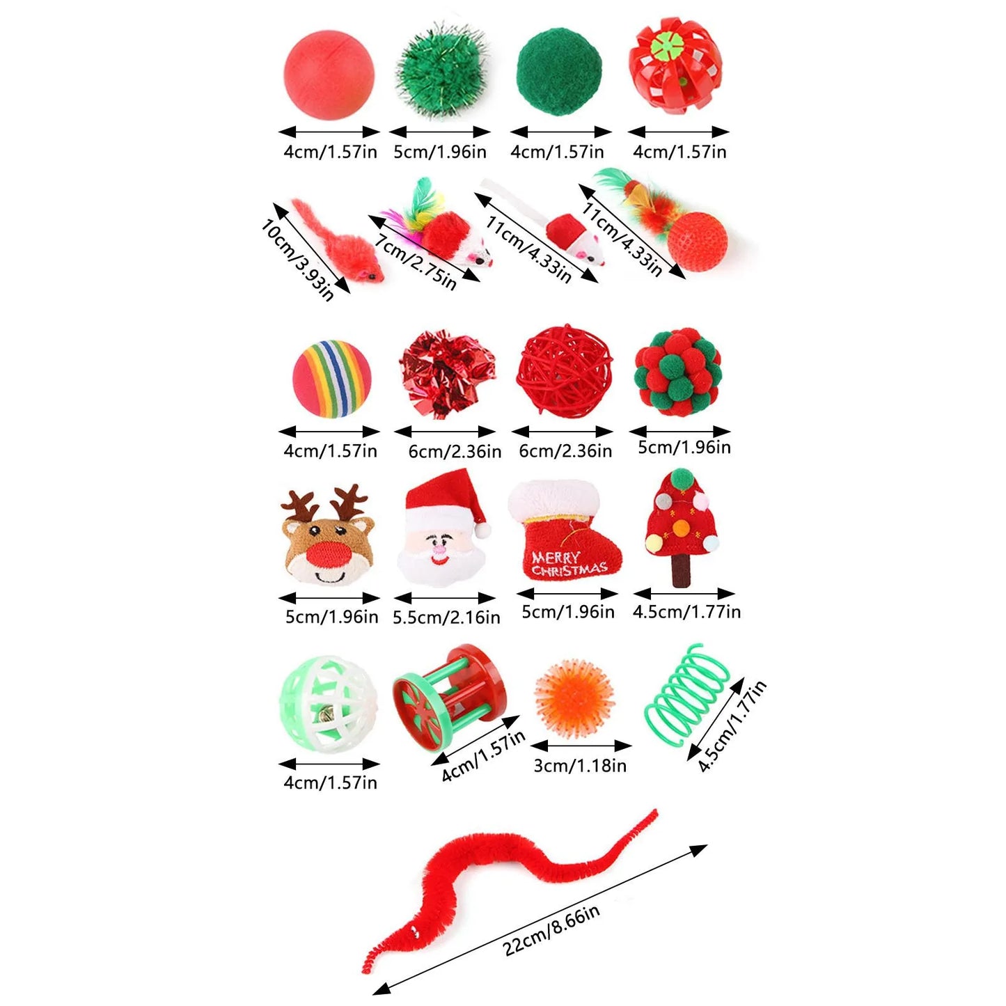 Pet Christmas Tunnel Including Catnip Toys