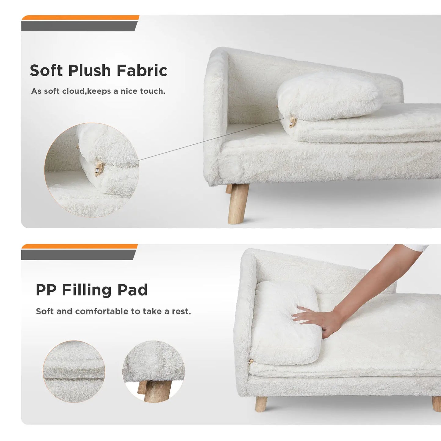 Pet Bed Elevated Solid Wood Leg