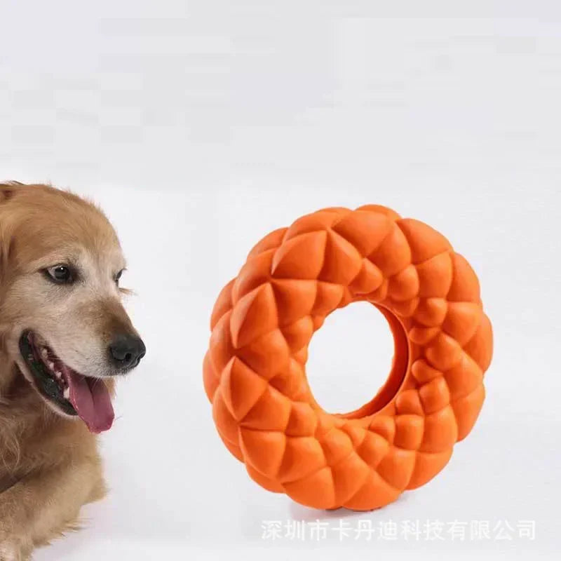 Dog Chewing Toy Rubber Ring Feeder