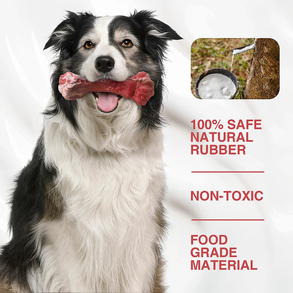 Dog Toys Aggressive Chewers Bone-Shaped Interactive