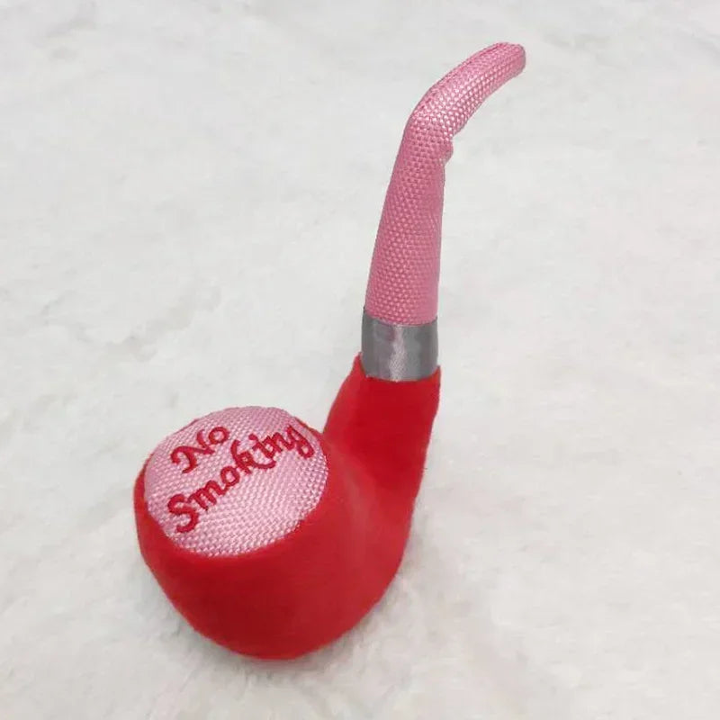 Plush Interactive Squeak Toys Smoking Pipe