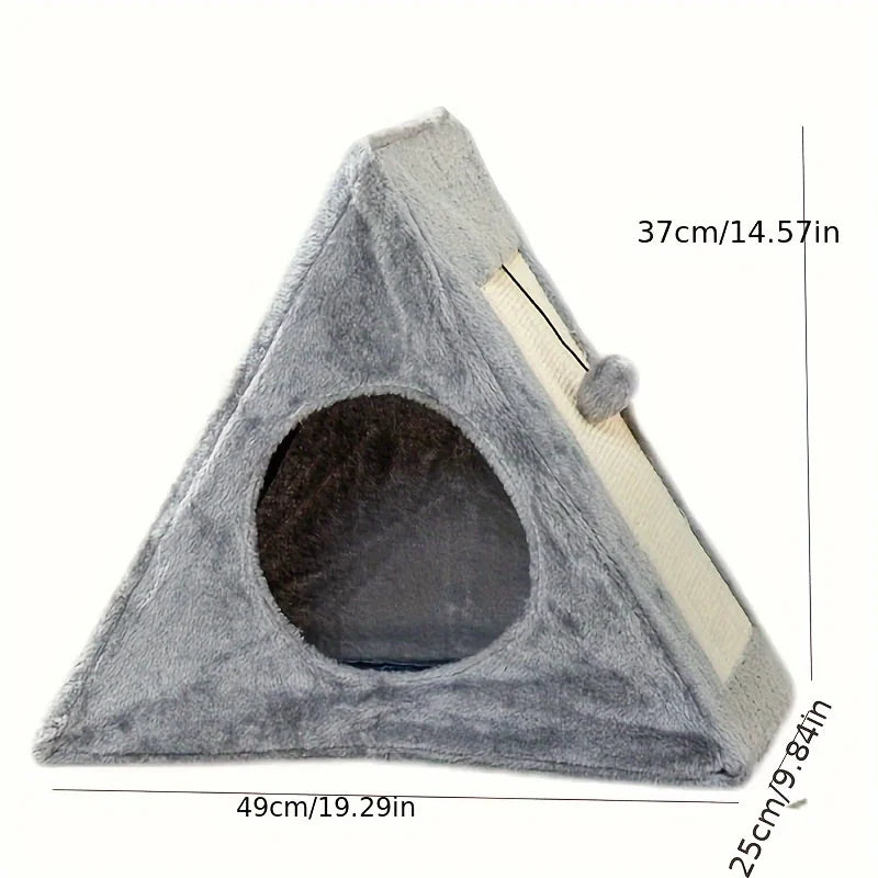 Cat Pet Bed Plush Toy Scratching Post