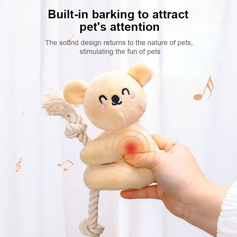 Plush Cotton Rope Squeaky Interative Toys