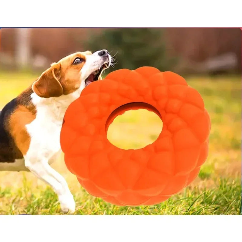 Dog Chewing Toy Rubber Ring Feeder
