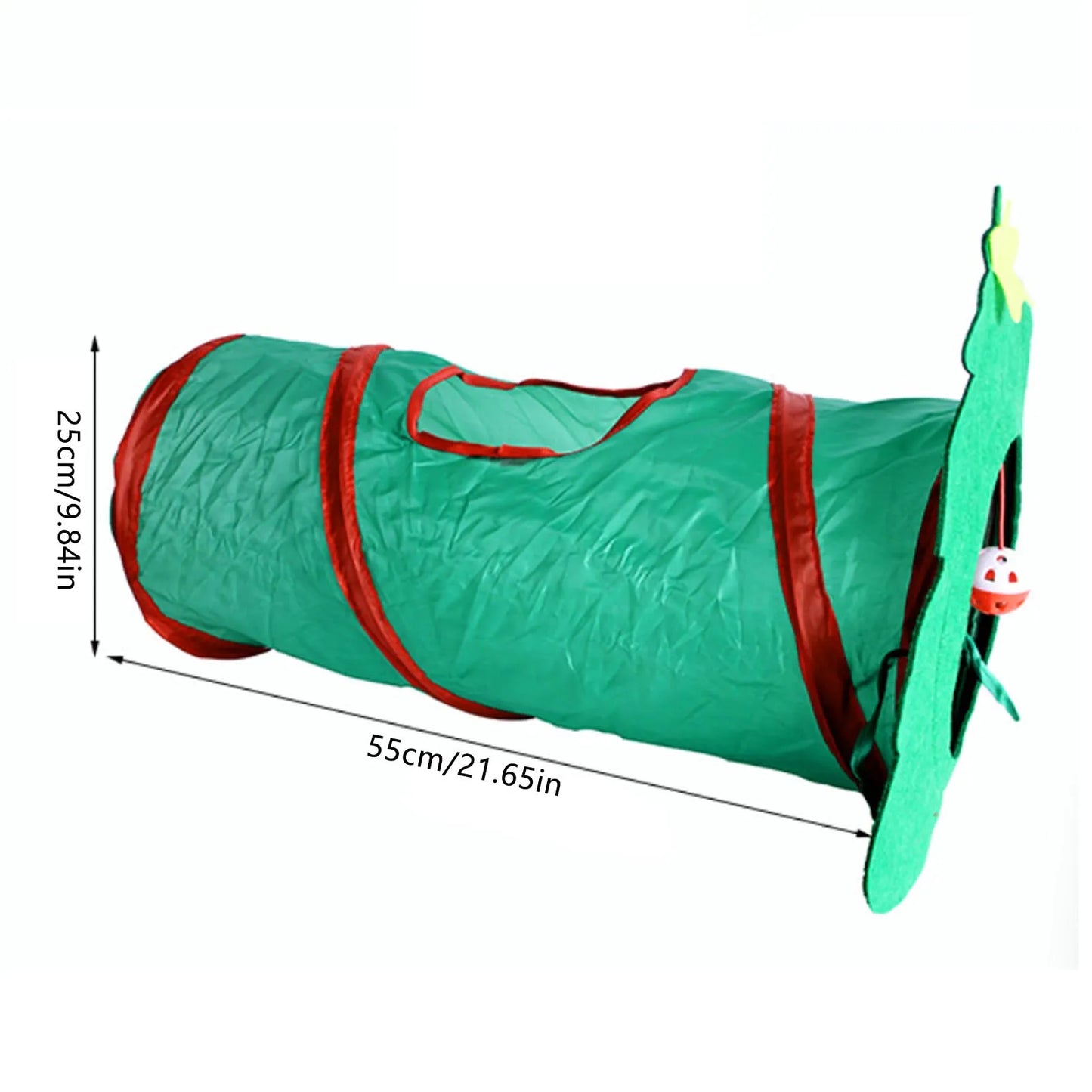 Pet Christmas Tunnel Including Catnip Toys