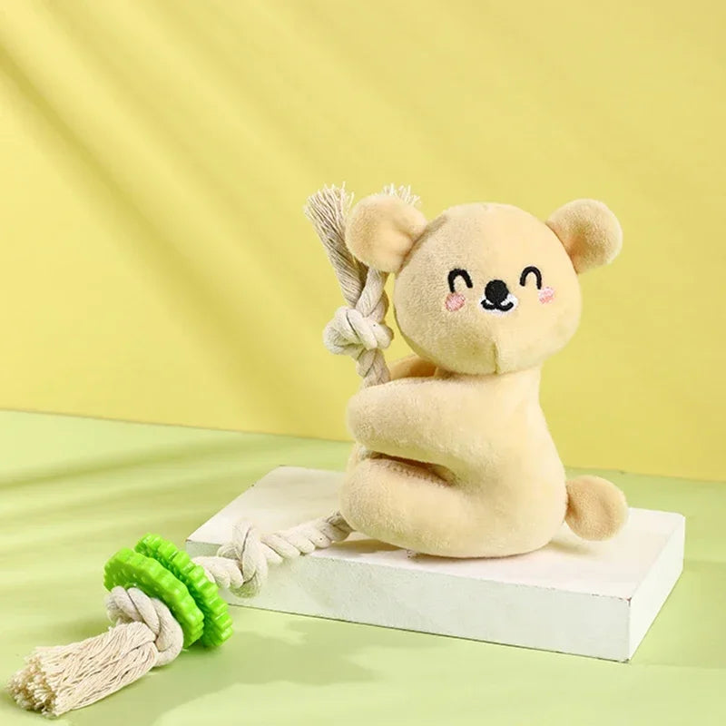 Plush Cotton Rope Squeaky Interative Toys