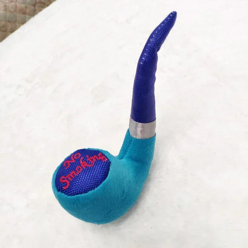 Plush Interactive Squeak Toys Smoking Pipe