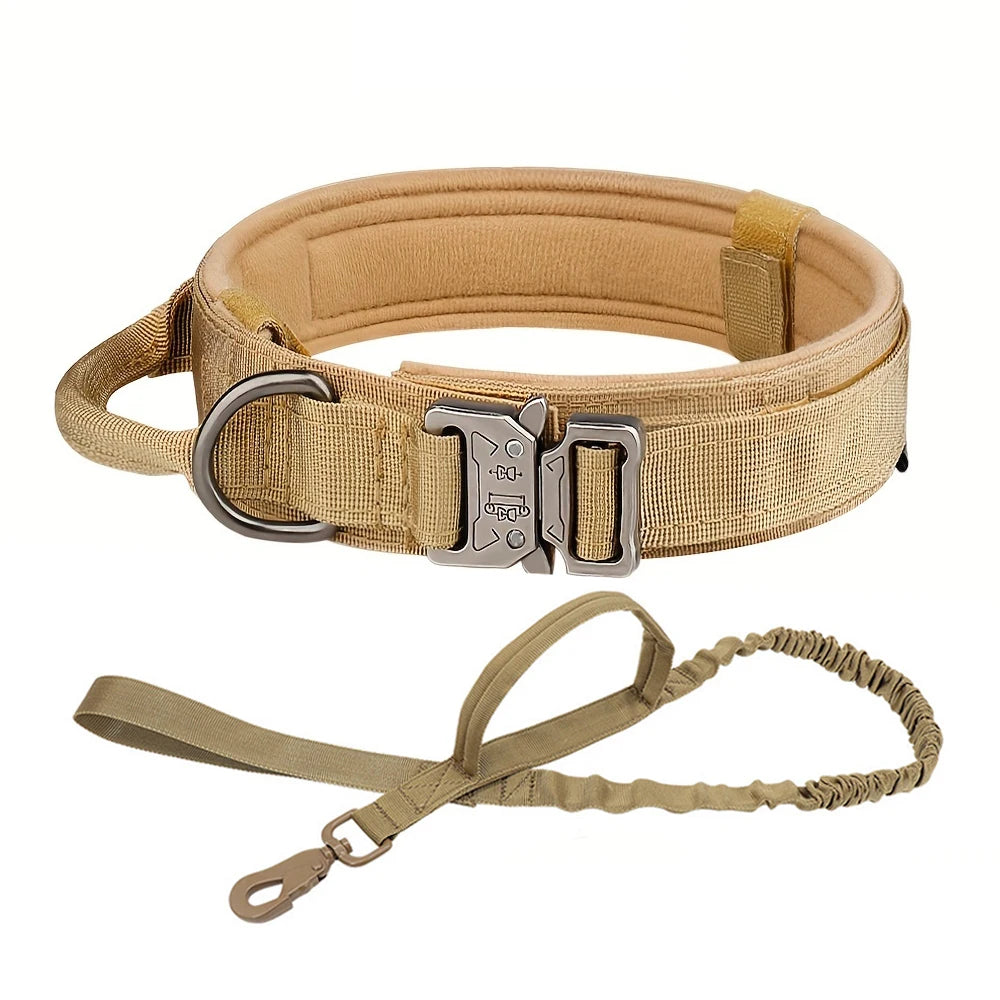 Dog Training Tactical Adjustable Collar And Leash