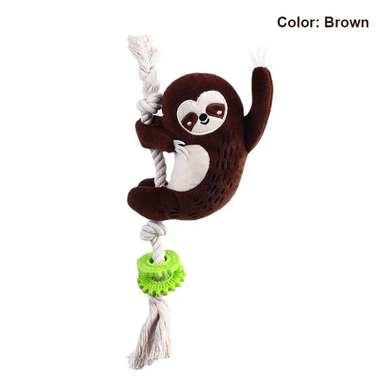 Plush Cotton Rope Squeaky Interative Toys