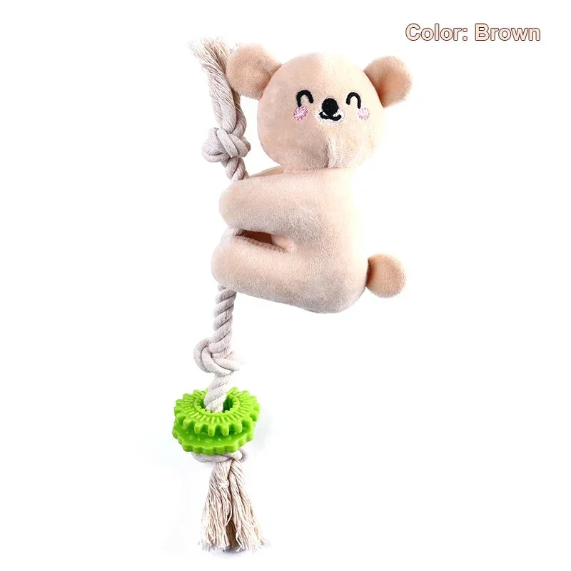Plush Cotton Rope Squeaky Interative Toys
