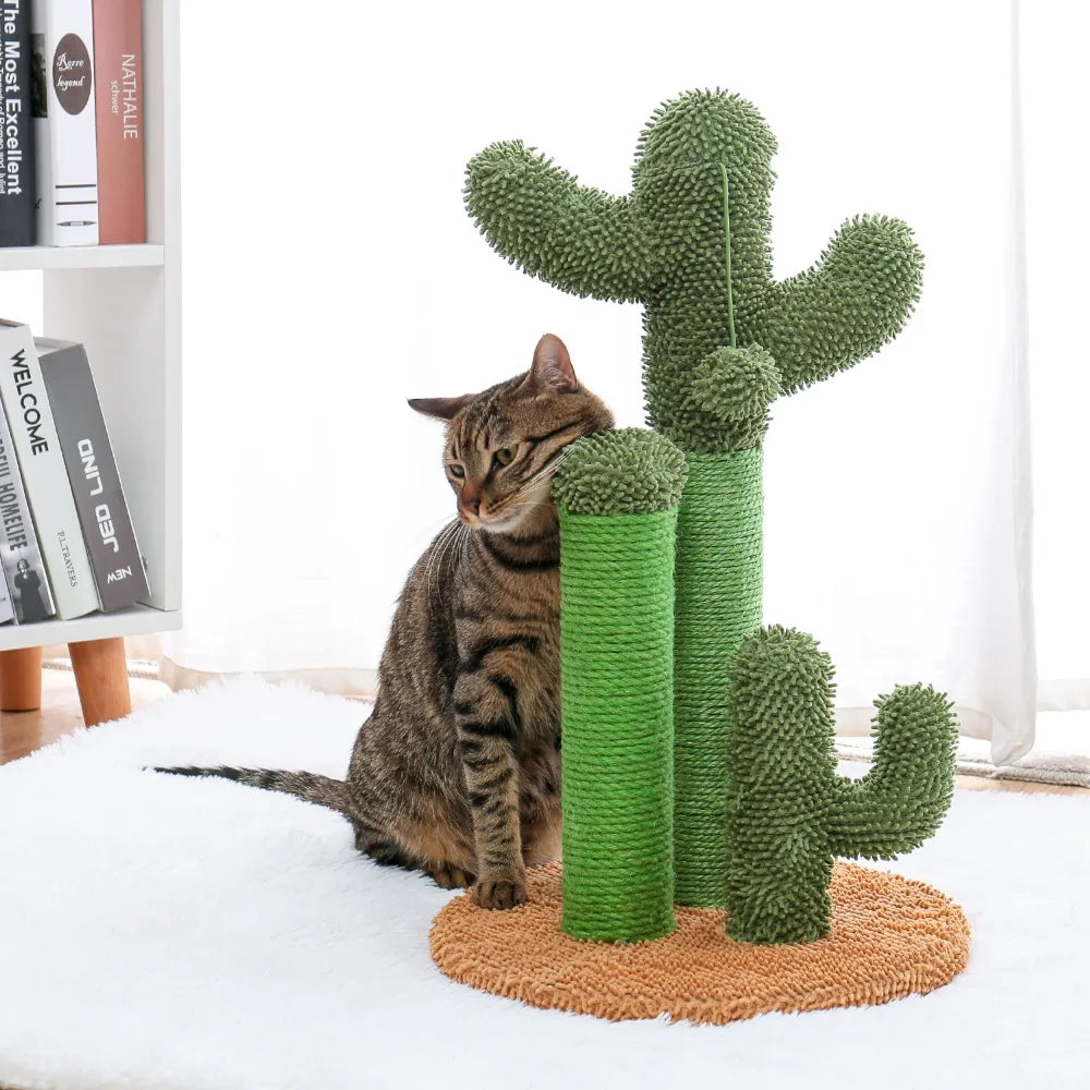 Pet Cactus Cat Tree Toy Scratching Post