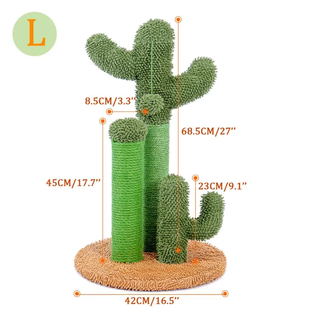 Pet Cactus Cat Tree Toy Scratching Post