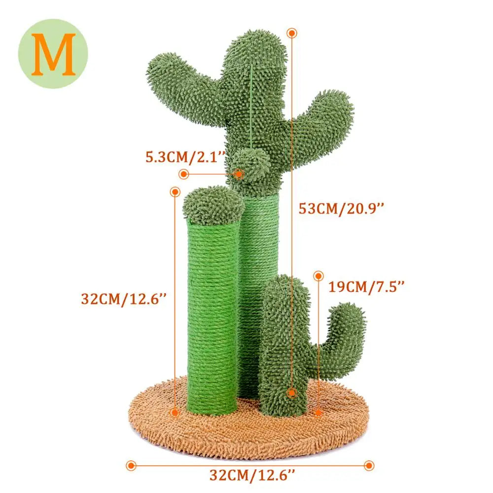 Pet Cactus Cat Tree Toy Scratching Post