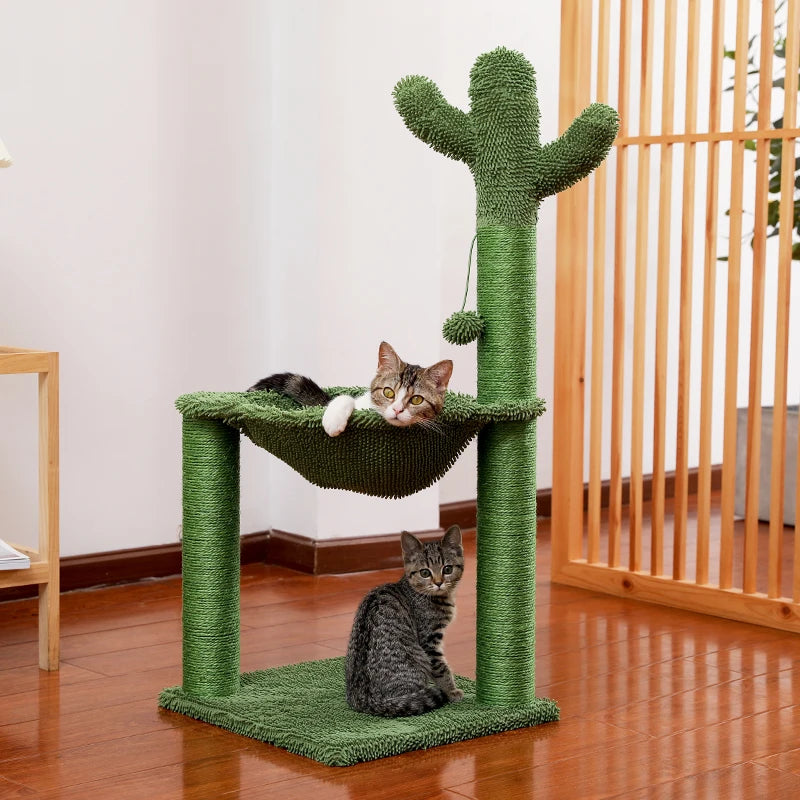 Pet Cactus Cat Tree Toy Scratching Post