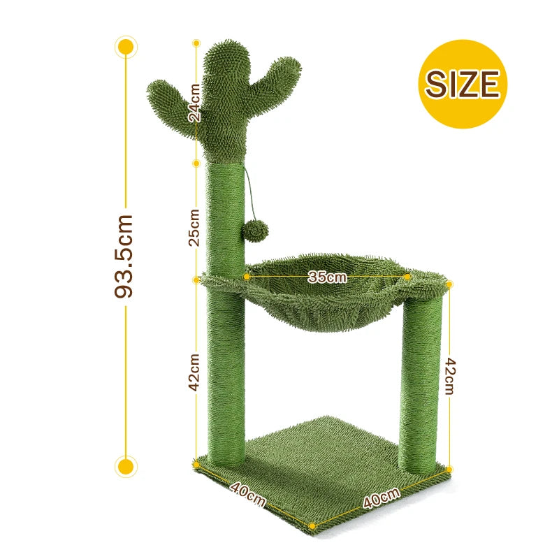 Pet Cactus Cat Tree Toy Scratching Post