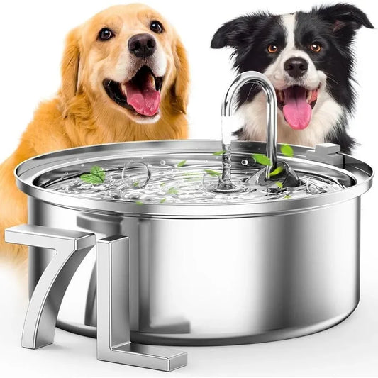 Dog Water Fountain Large Dogs Stainless Steel