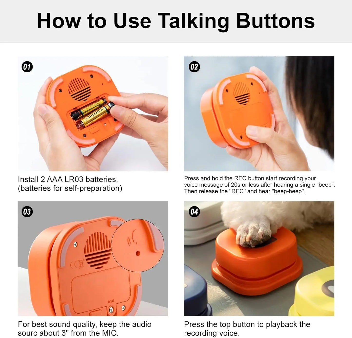 Dog Buttons Training Speaking Buttons