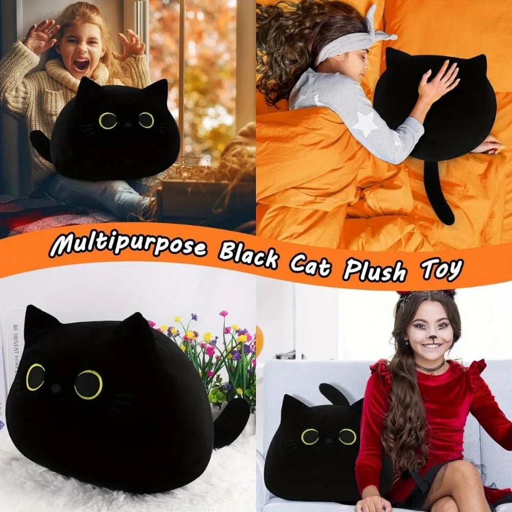 Pet Giant Black Cat Plush Toy Pillow