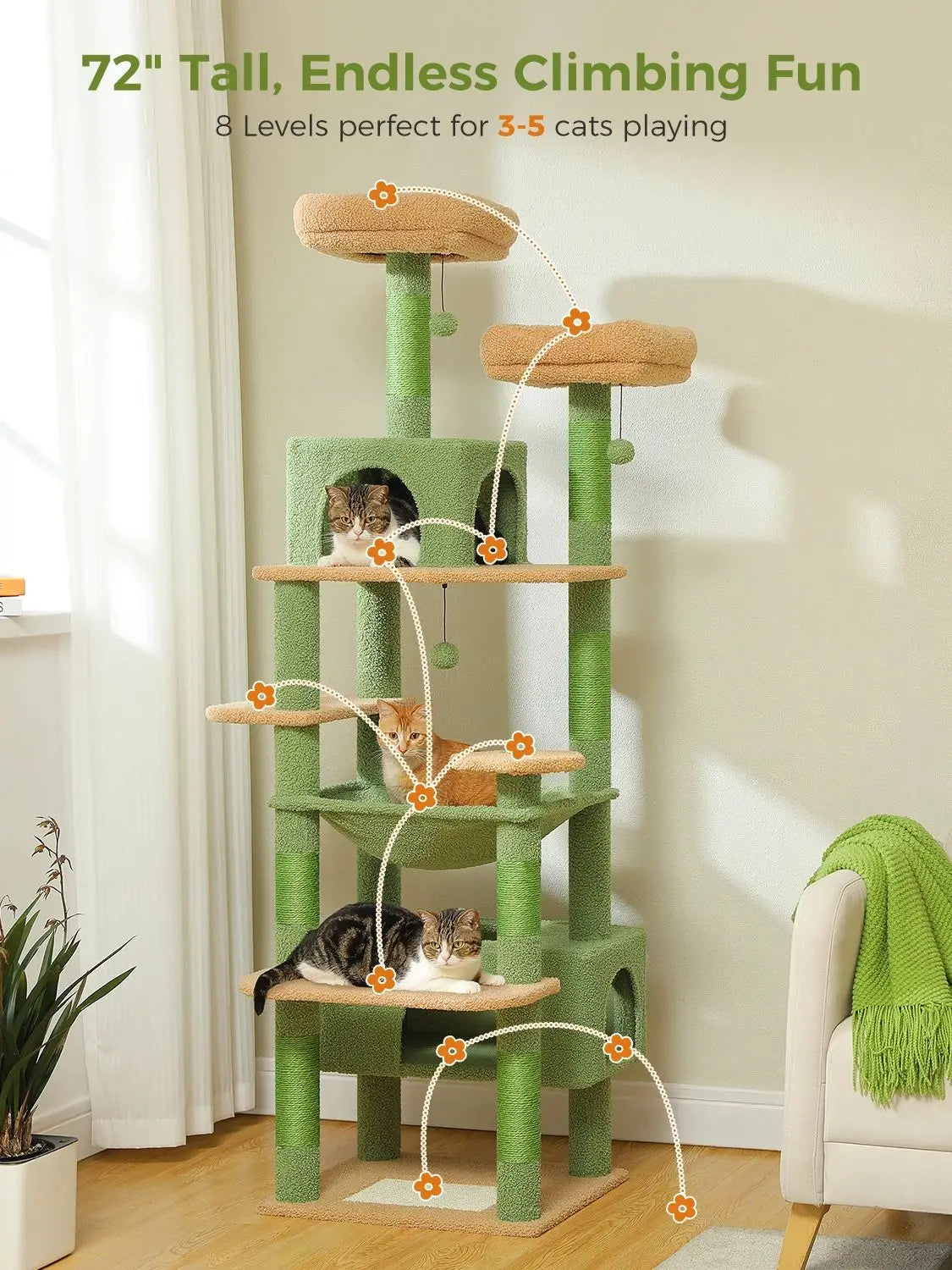 Pet Cat Tree Luxury Tower Scratching Post