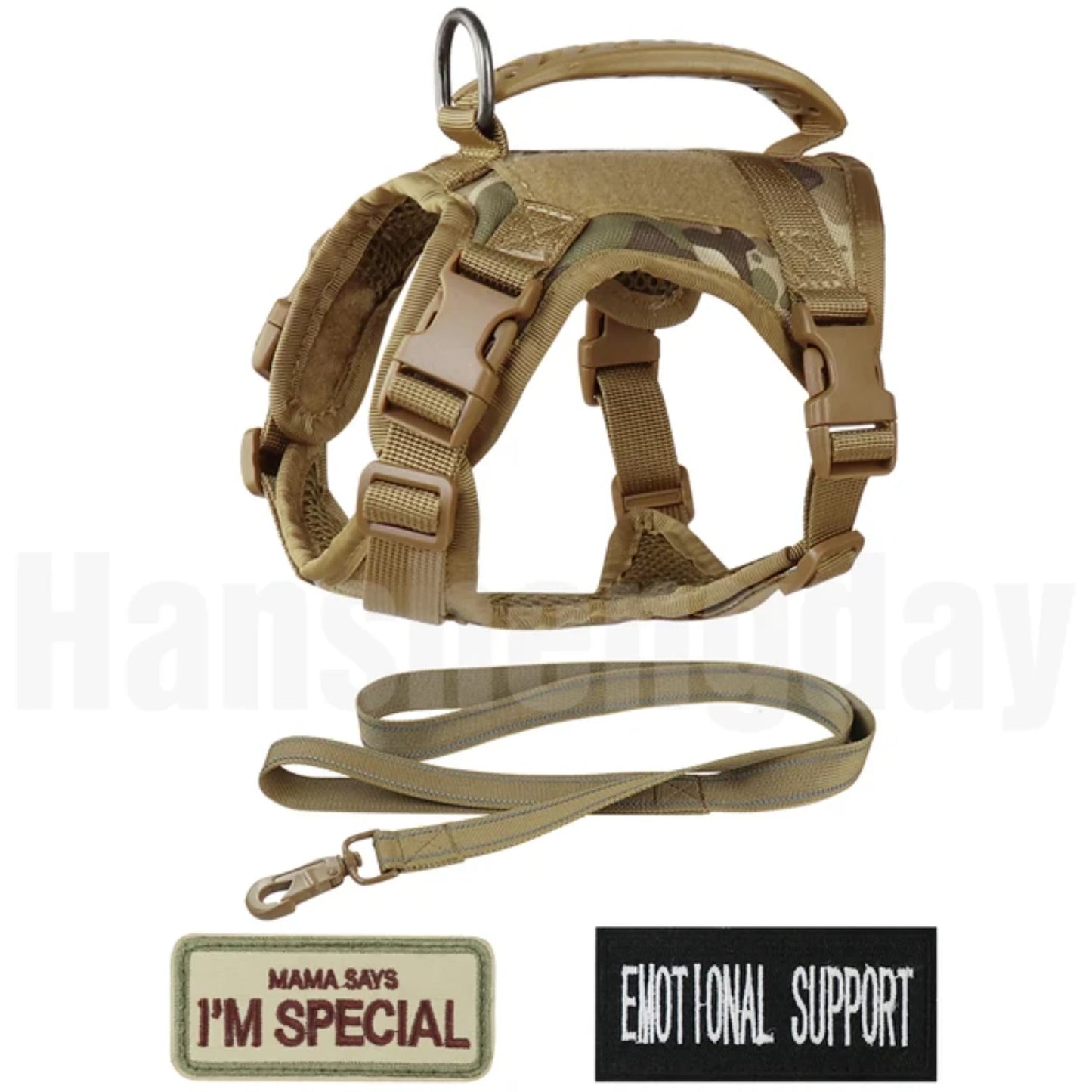 Adjustable Tactical Cat Harness Set