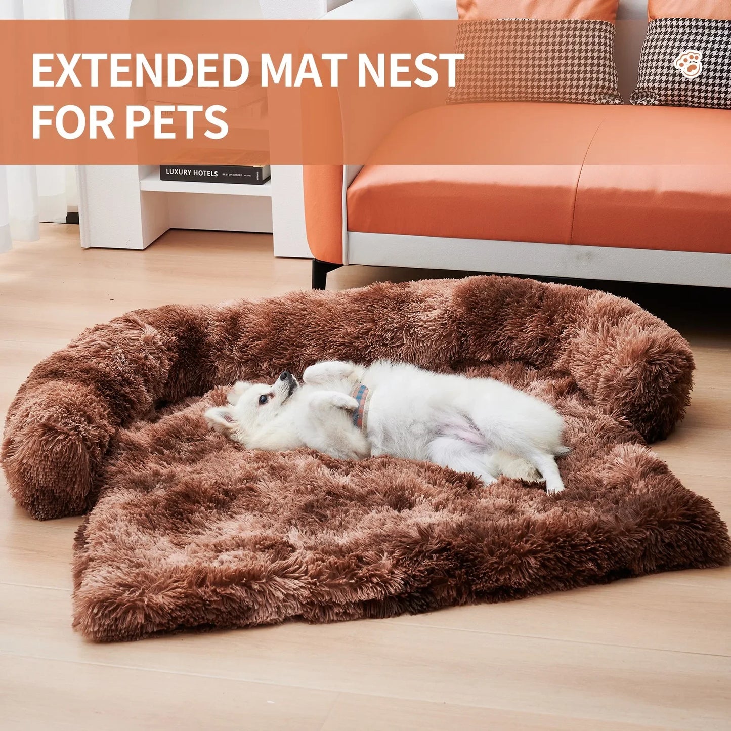 Pet Calming Lounge Bed For Dogs Cats