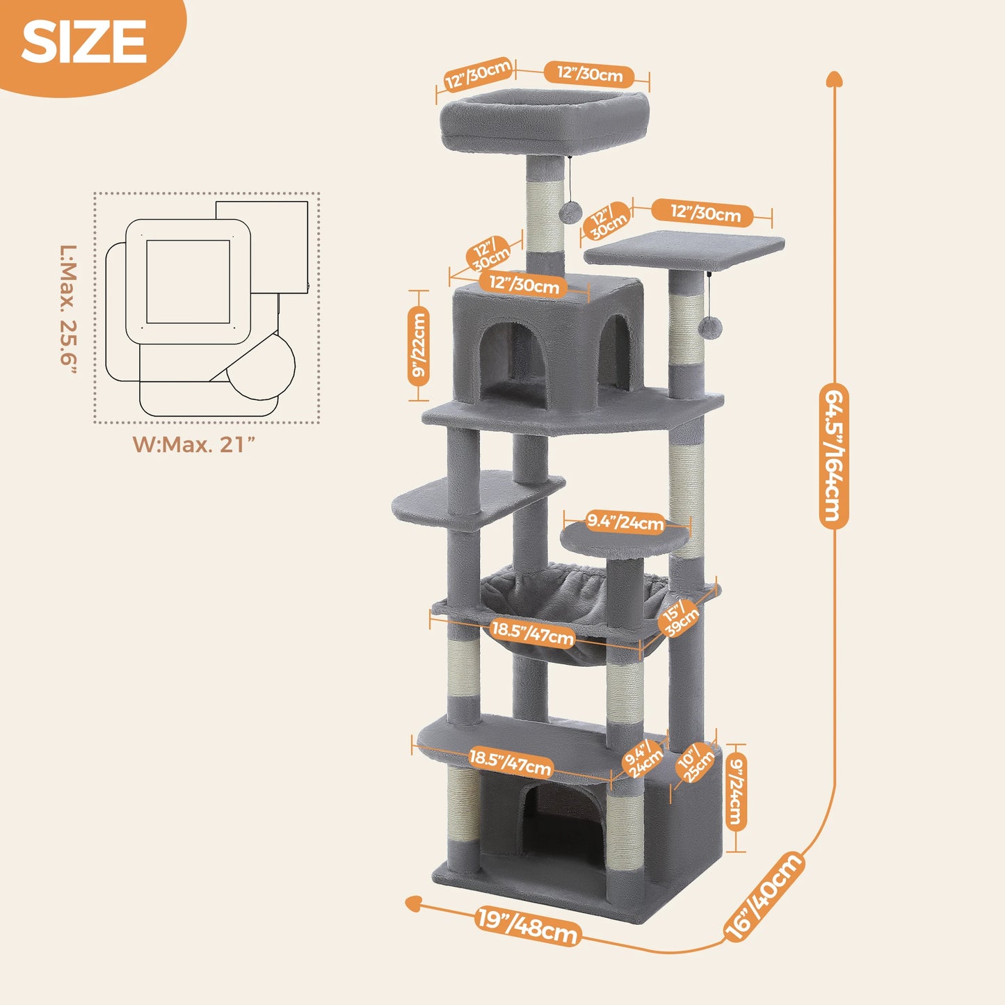 Cat Tree Tower With Scratching Posts