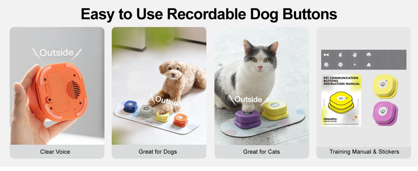 Pet Voice Recording Button For Communication