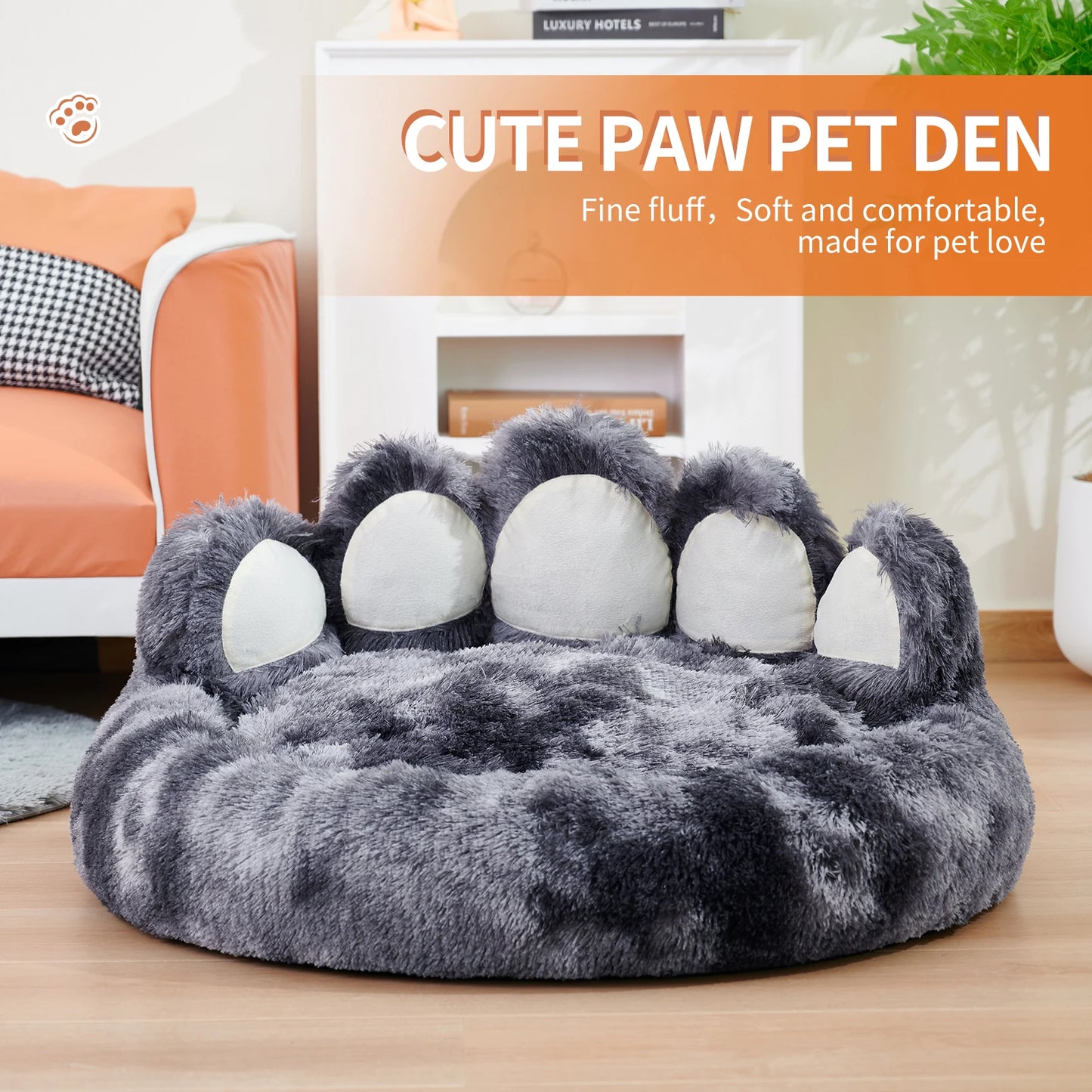 Pet Bed Paw Shape Dog And Cat