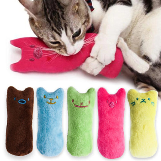 Teeth Grinding Catnip Interactive Plush Cat Toy