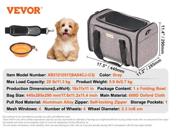 Pet Carrier For Dogs and Cats