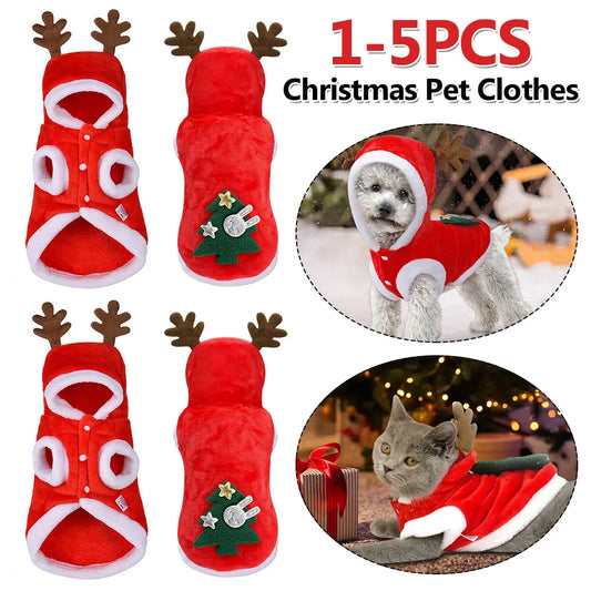 Christmas Pet Clothes Winter Warm