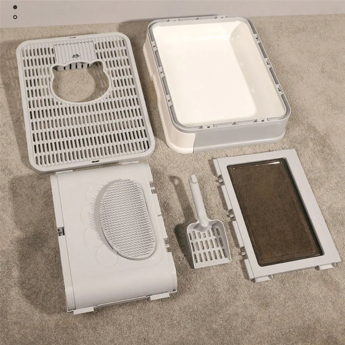 Foldable Cat Litter Box Front Entry