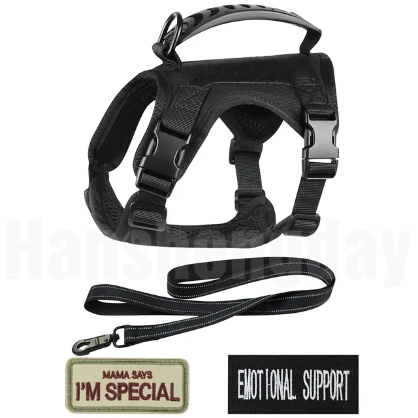 Adjustable Tactical Cat Harness Set