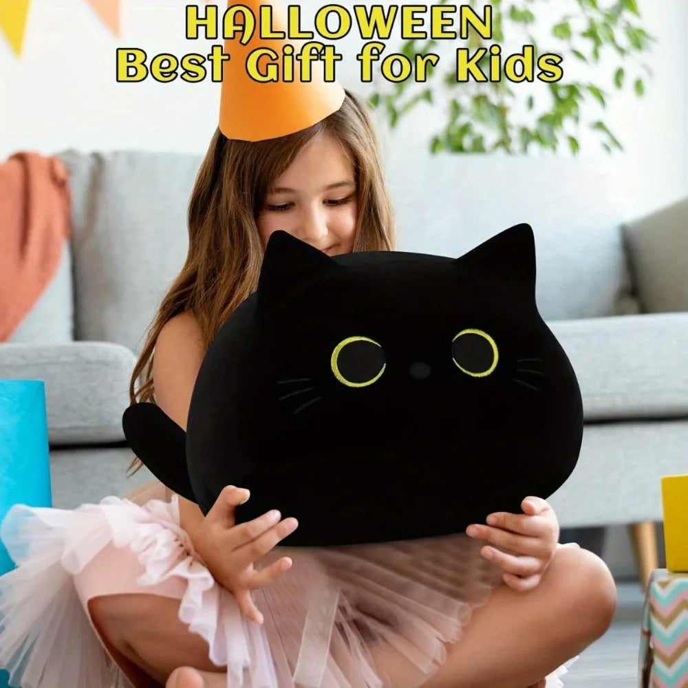 Pet Giant Black Cat Plush Toy Pillow