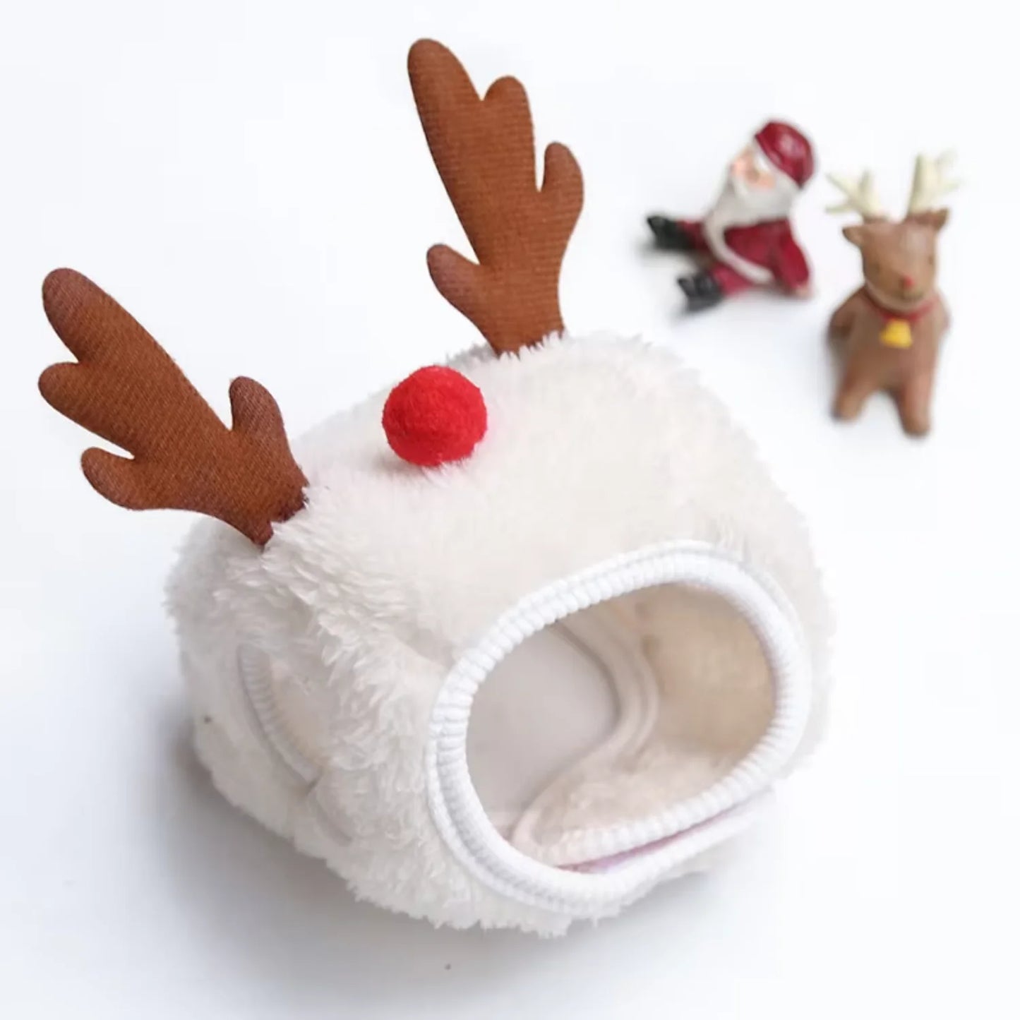 Pet Christmas Hat Cute Antlers Saliva Towel