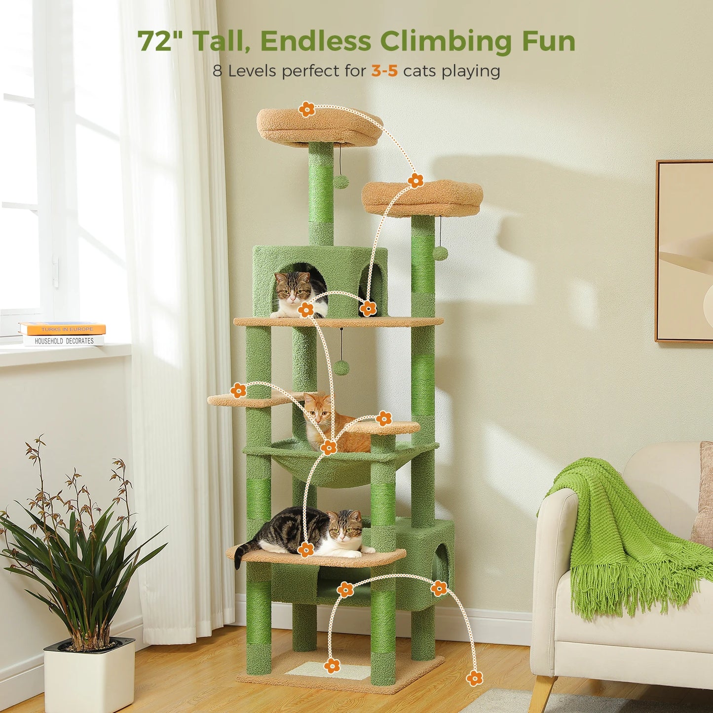 Pet Cat Tree Luxury Tower Scratching Post