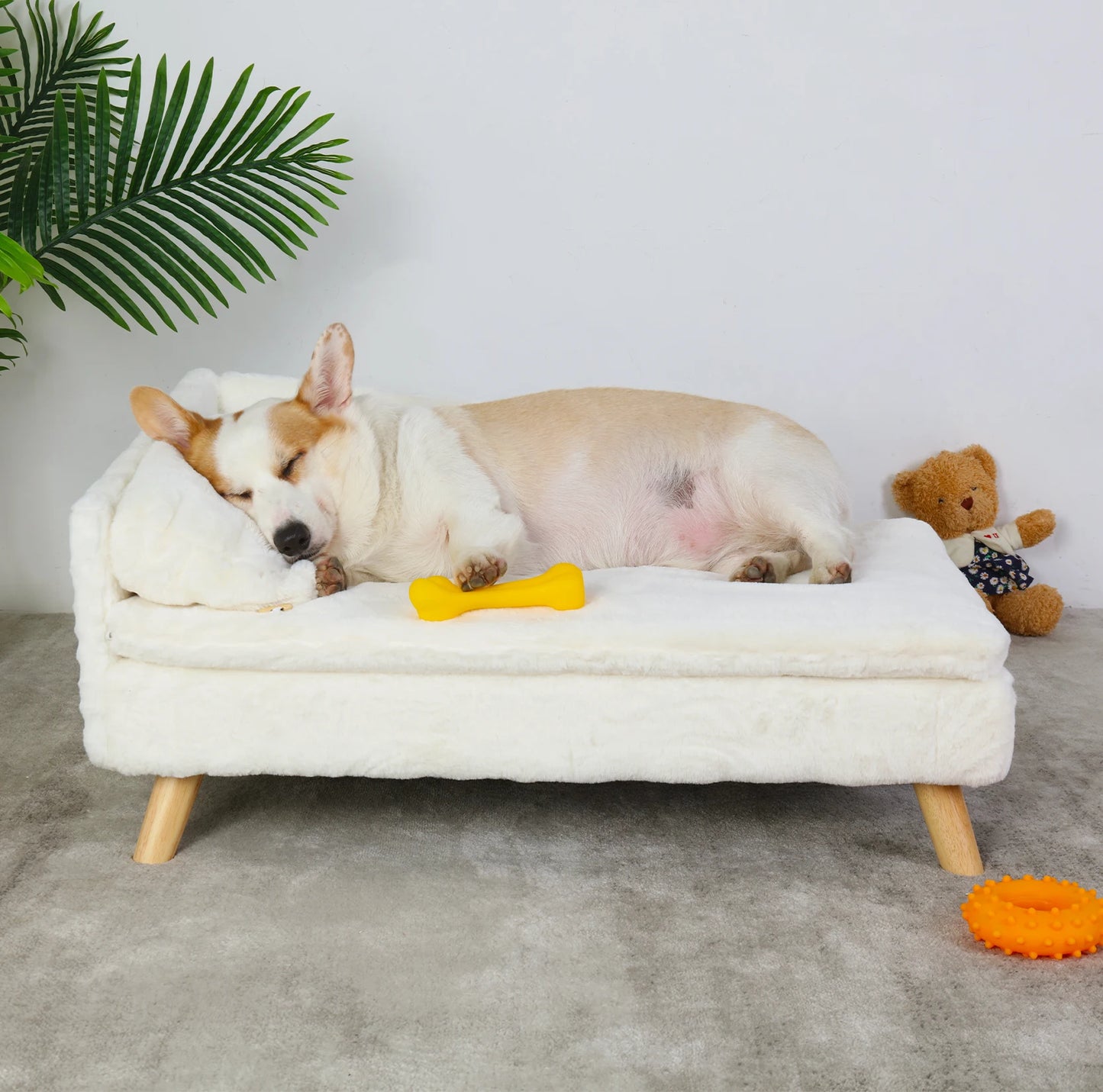 Pet Bed Elevated Solid Wood Leg