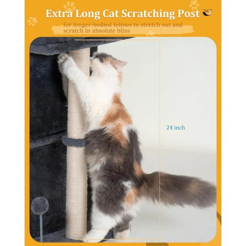 Pet Cat Tree Tower With Scratching Post