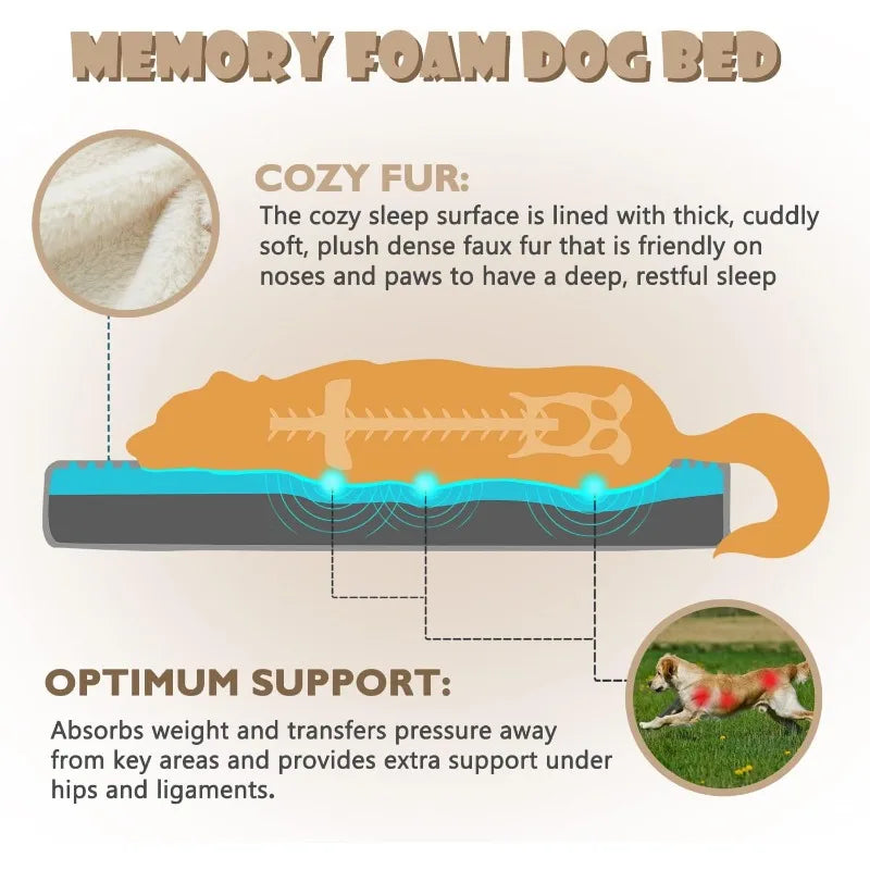 Orthopedic Memory Foam Dog Bed