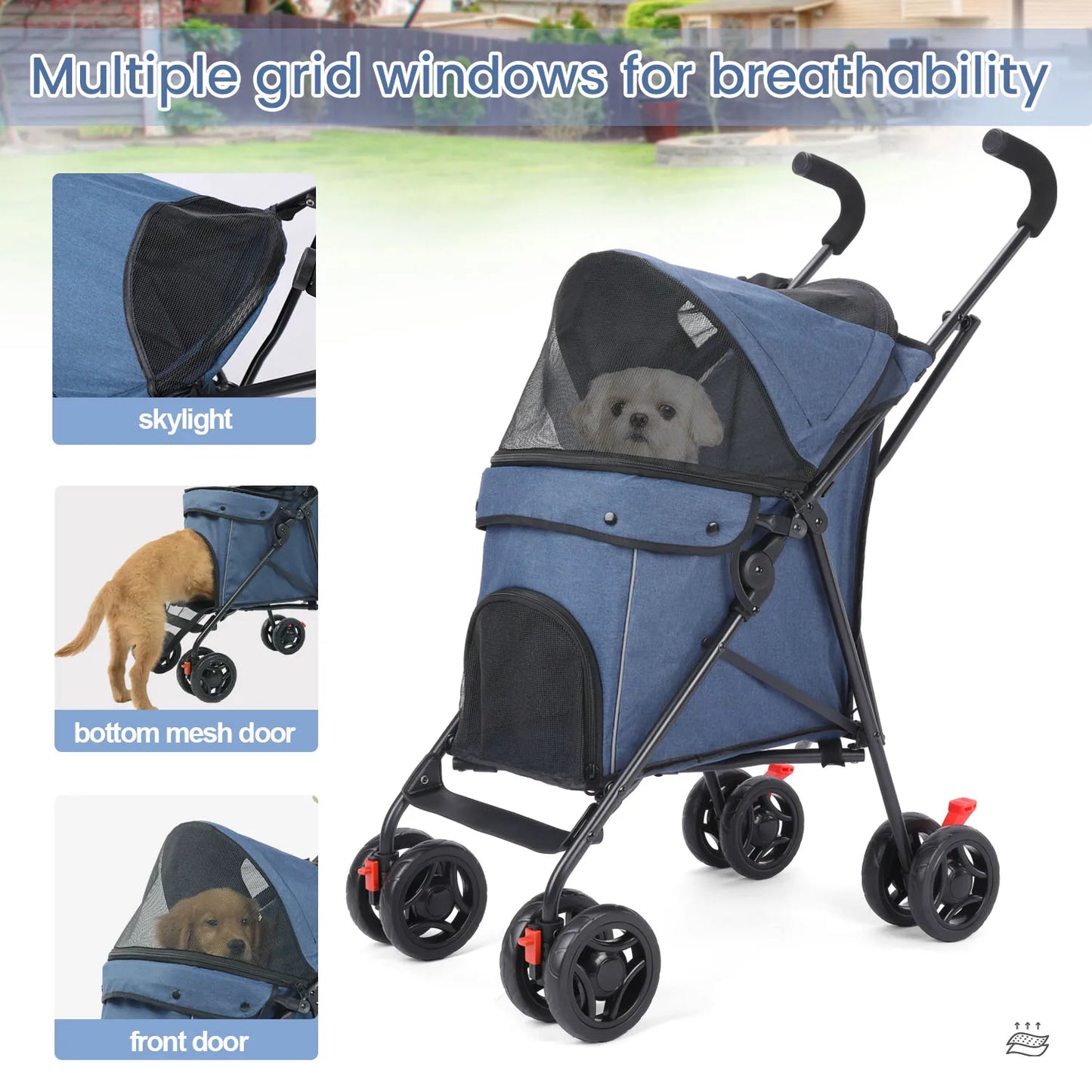 Pet Outdoor Stroller Cat Dog Travel