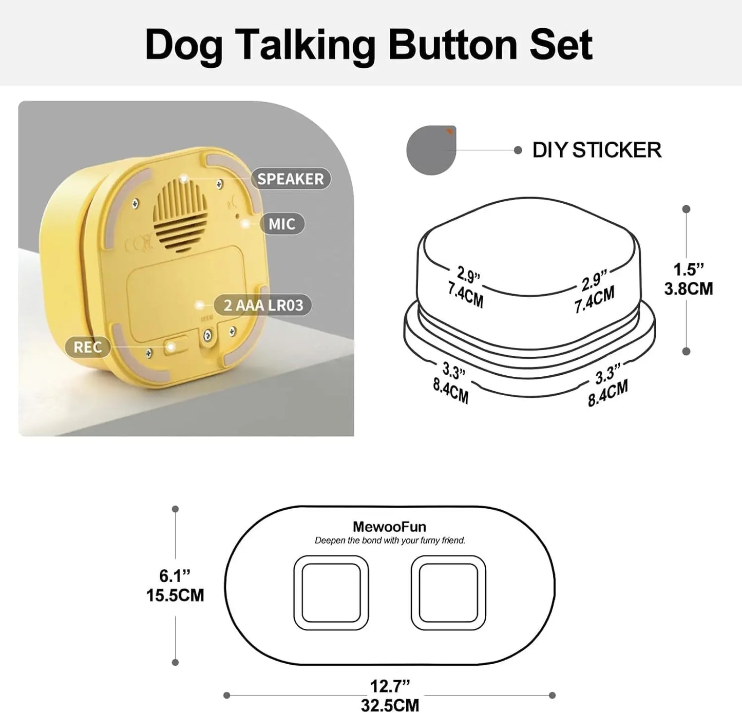 Dog Buttons For Communication Voice Recording Clicker