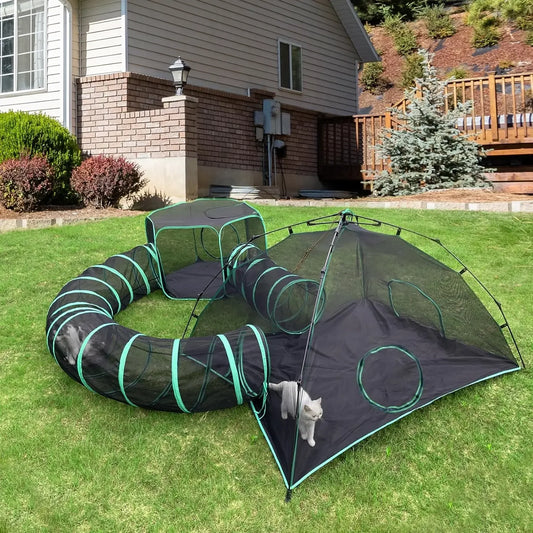 Pet Outdoor Cat Play Tents And Tunnels