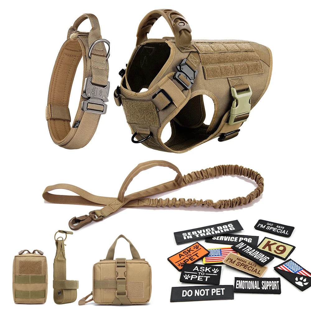 Military Dog Harness Collar Leash Patches