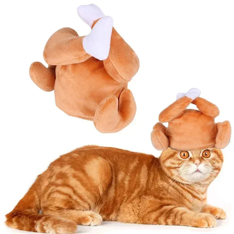 Pet Plush Hat Chicken Leg Headdress