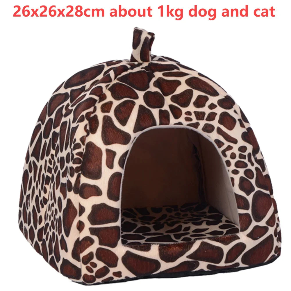 Pet Bed Round Cave For Cats Dogs