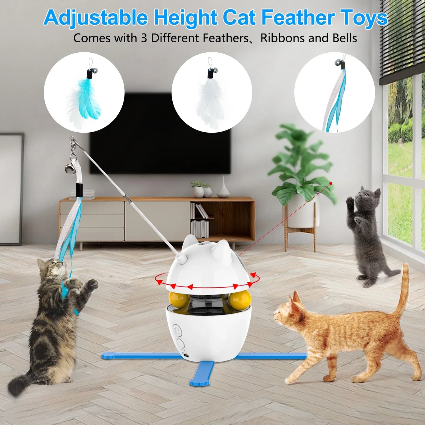 Ball Feather Indoor Electric Interactive Cat Toy