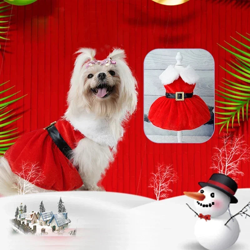 Pet Christmas Coat Dress