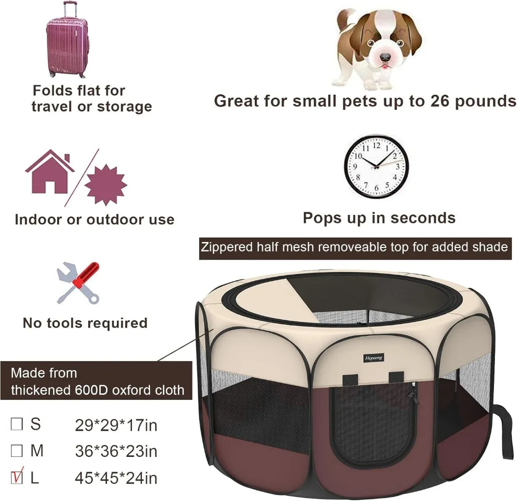 Portable Foldable Pet Dog Cat Playpen