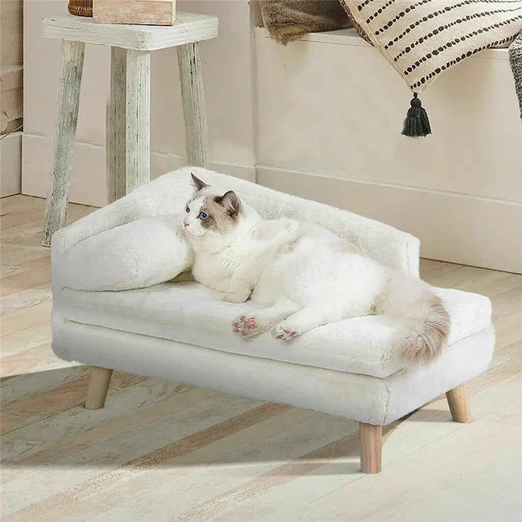 Pet Bed Elevated Solid Wood Leg