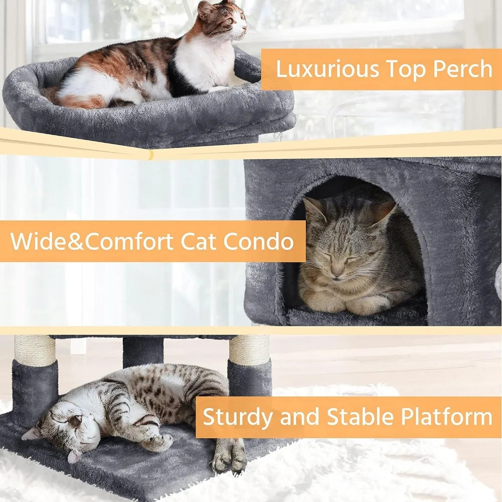 Cat Tree Tower Condo With Scratching Posts